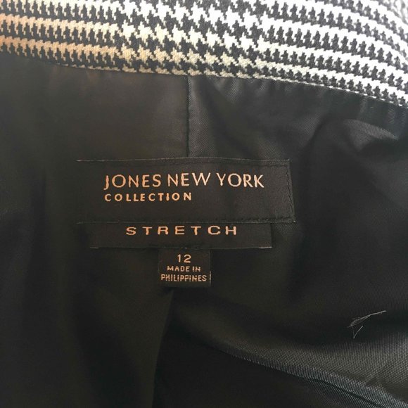 Jones New York Black & White Check Jacket - Picture 5 of 8